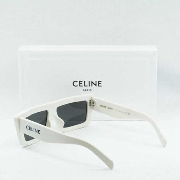🕶️ New Celine CL40214U 25A Sunglasses - Ivory Frame, Smoke Lenses - Picture 6 of 11